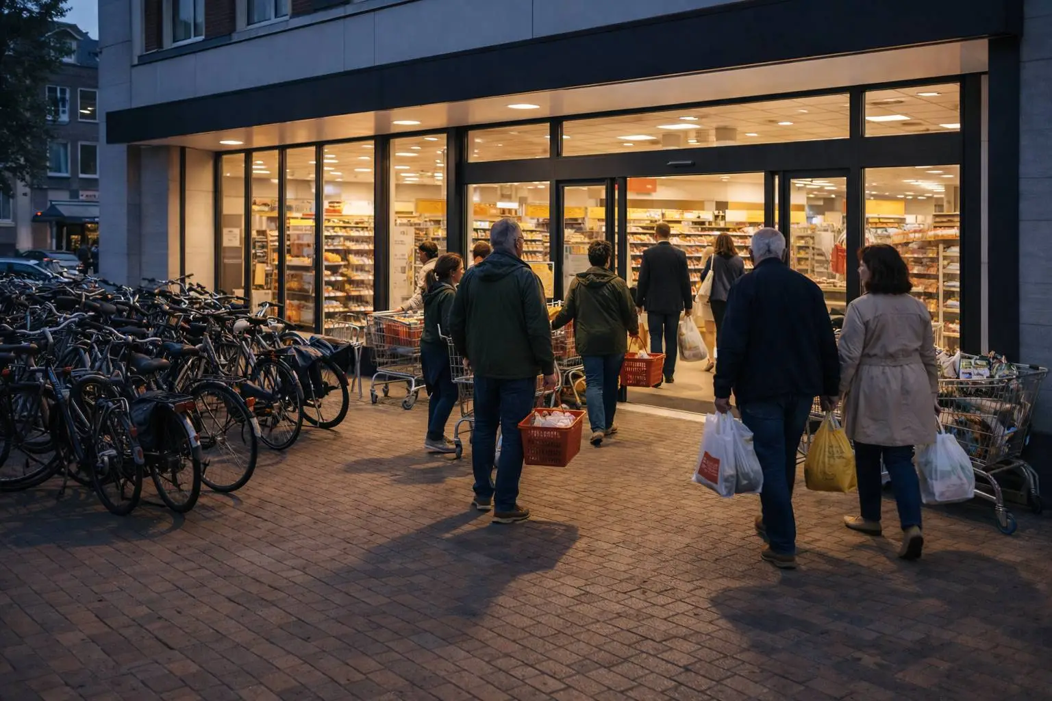 AH openingstijden - Avondgloed in de supermarkt in Dordrecht