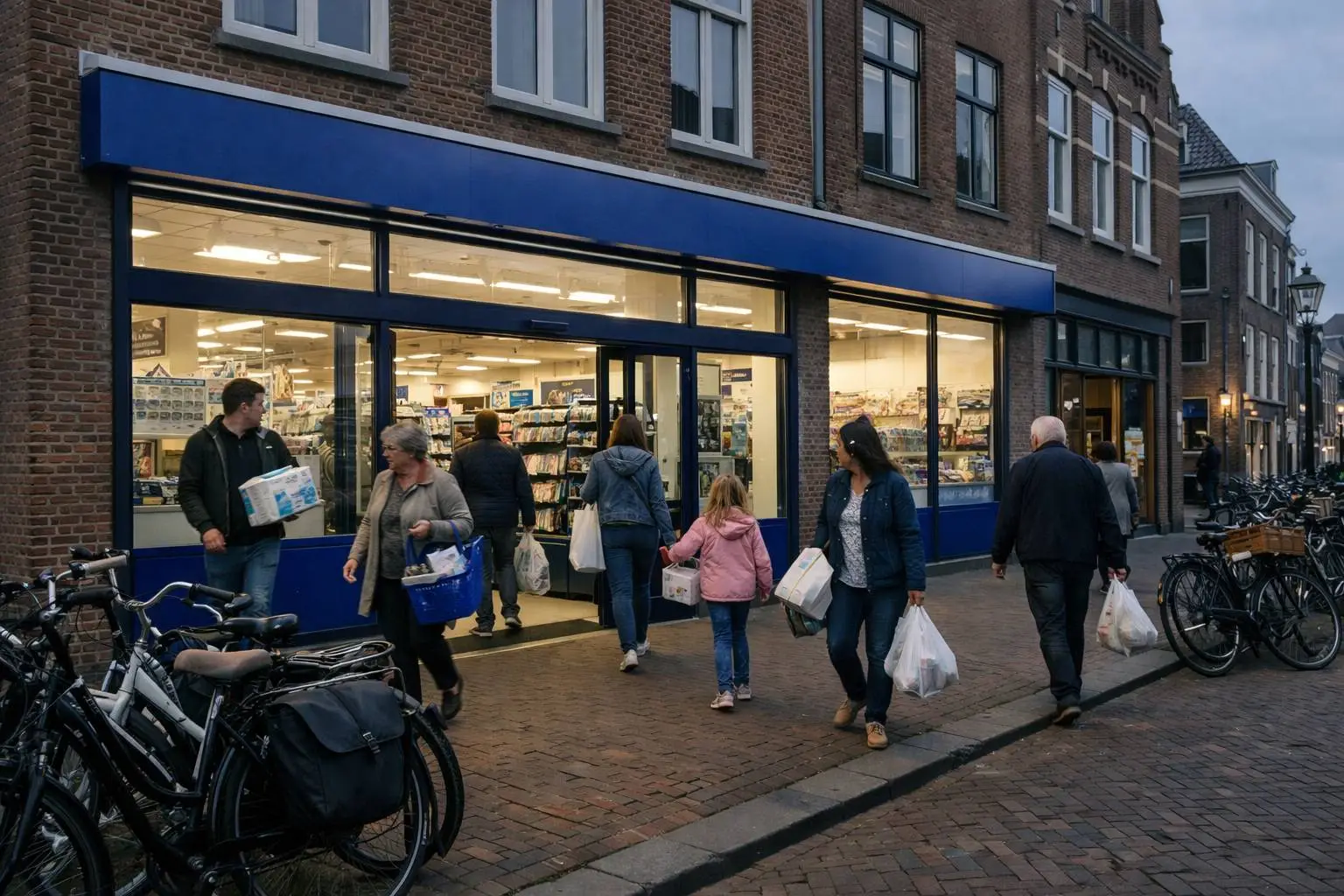 Action openingstijden - Avondwinkelen in een Nederlandse winkel