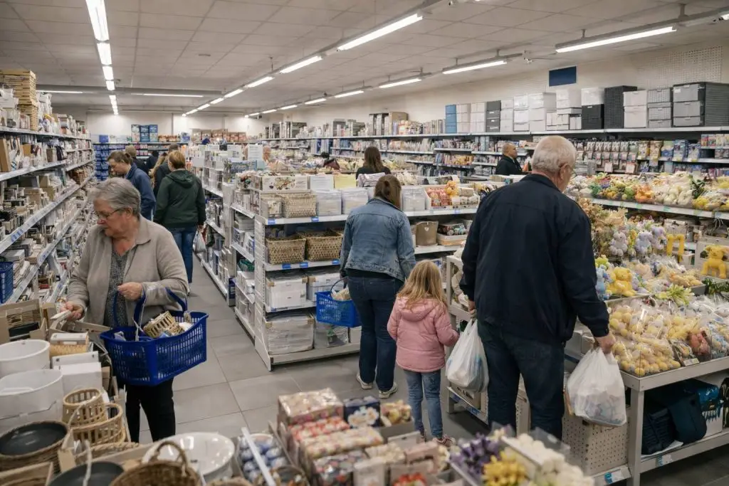 Drukke winkelervaring in een woonwinkel