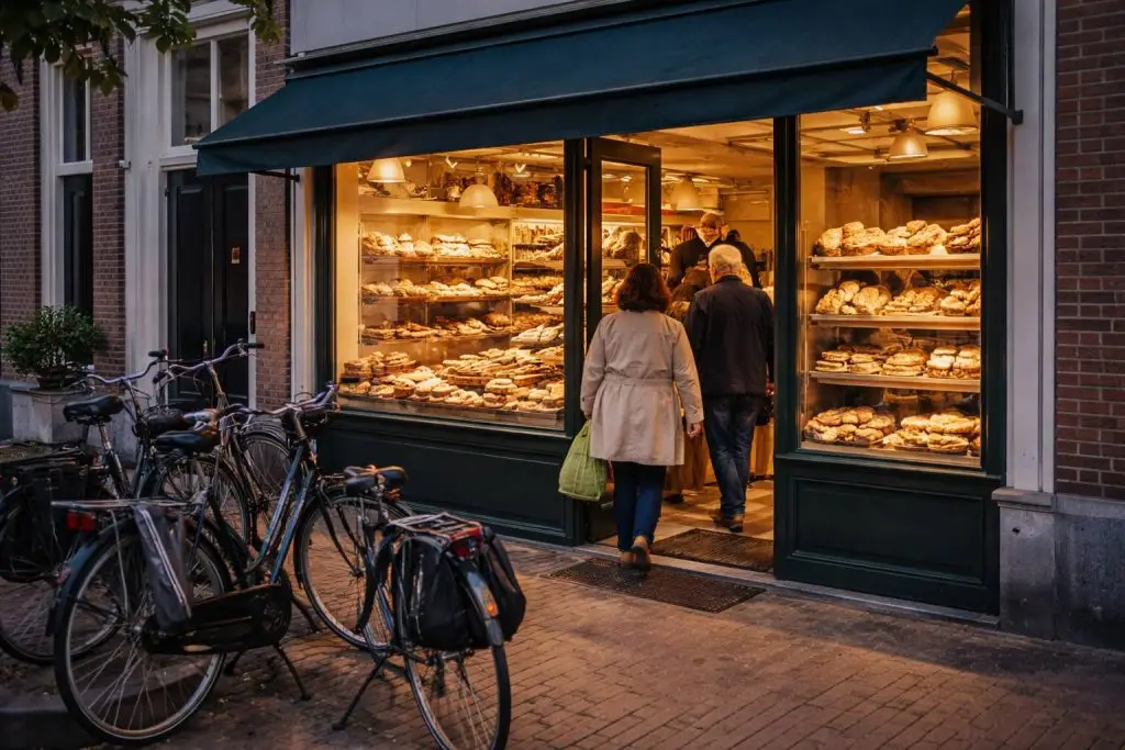 Ochtendlekkernijen bij de bakker