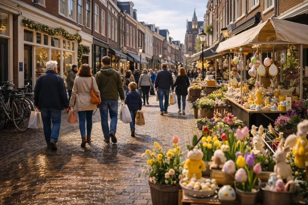 Paasmarkt in Dordrecht in de zon