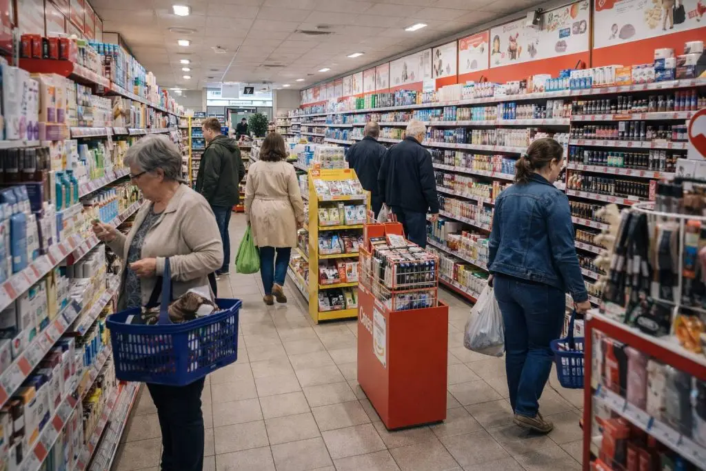 Shopping in a Dutch drugstore