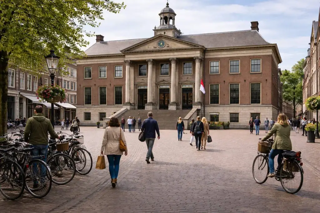 Stadsplein in Dordrecht, Nederland